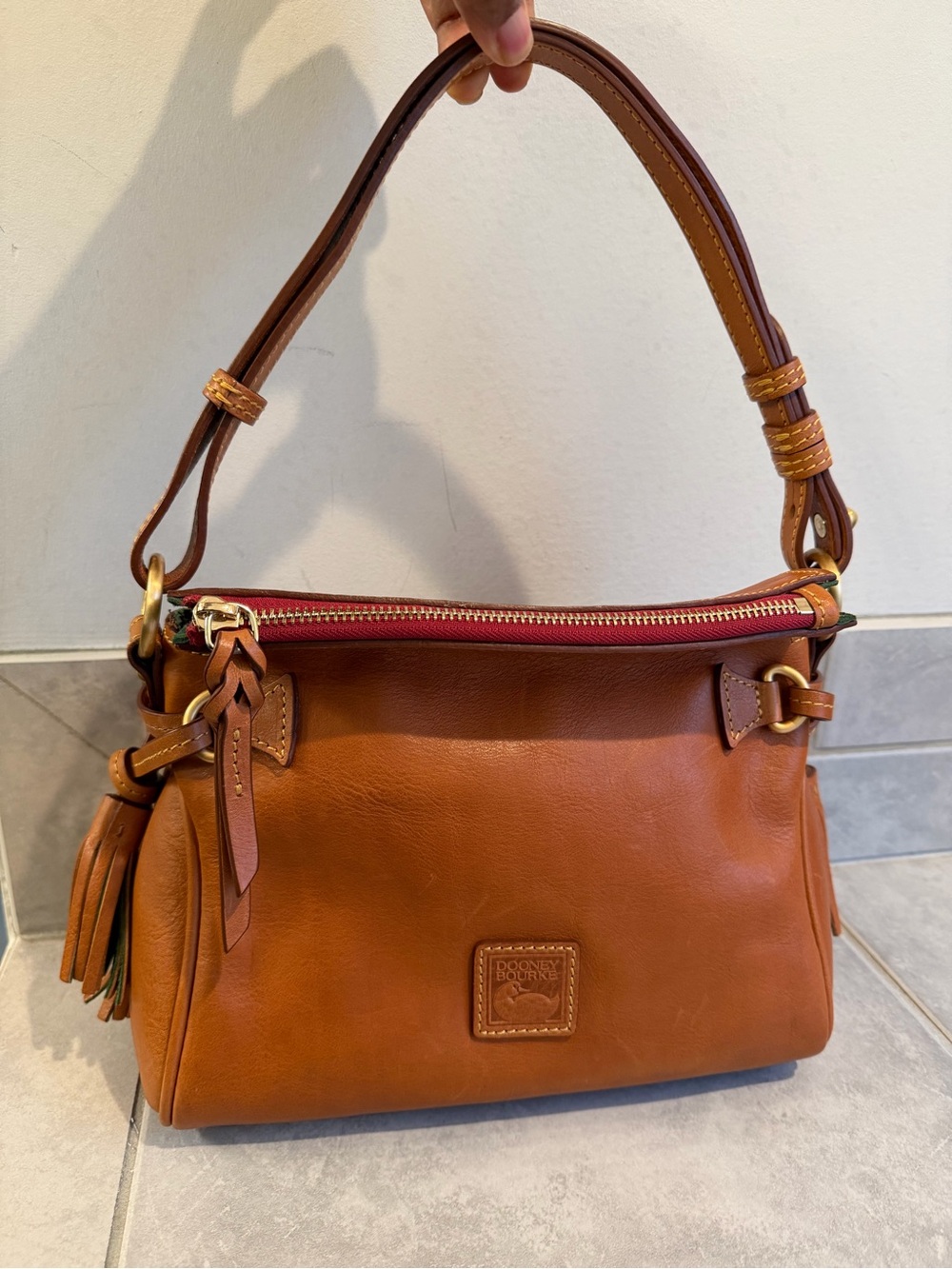 Dooney & Bourke Florentine, leather tassel shoulder bag